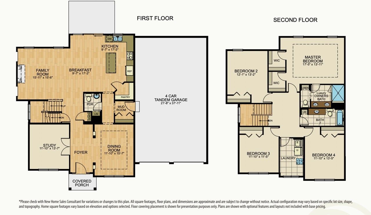 Floorplan of the Maddox Model from Garman Builders