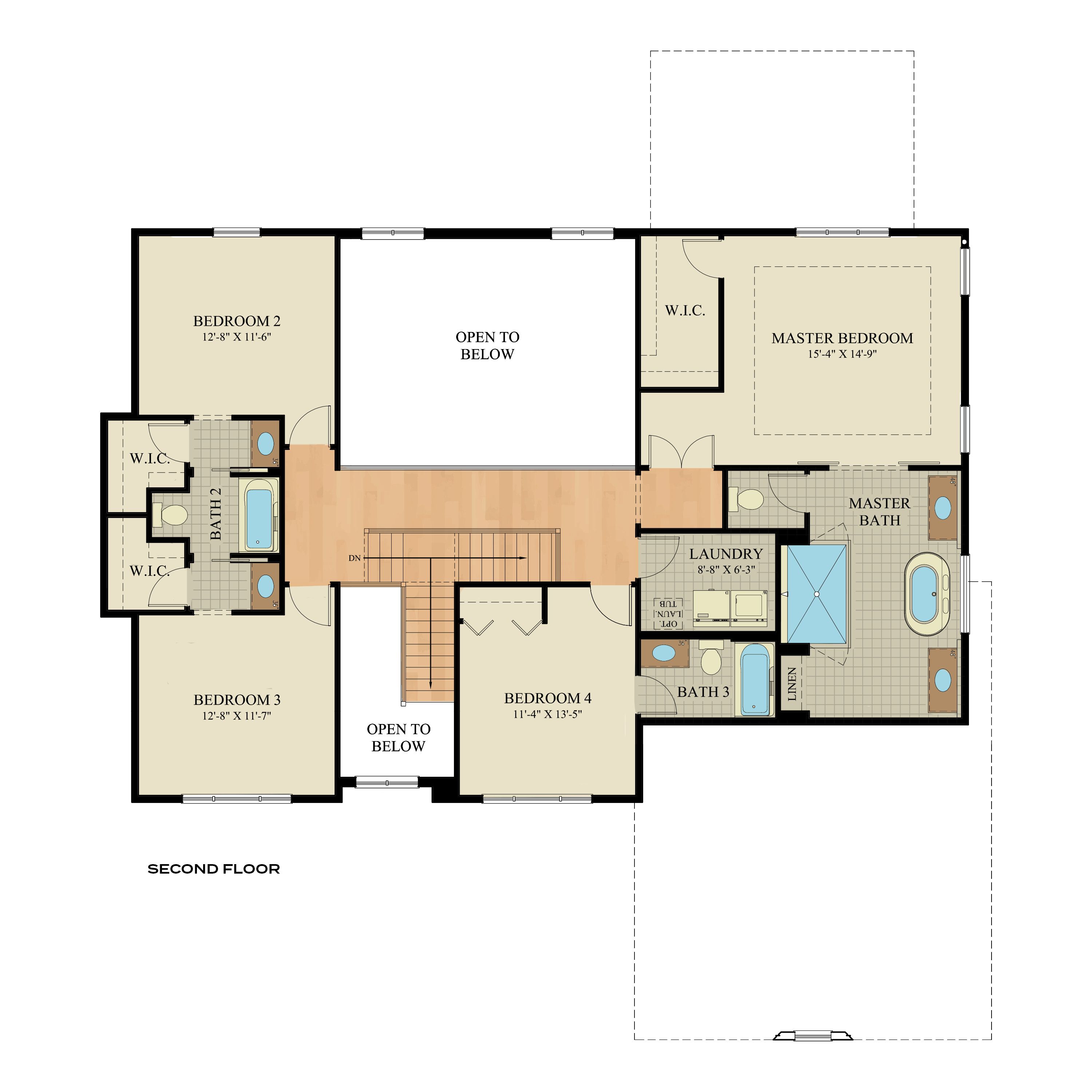 Floor Plan of the Everett Model from Garman Builders