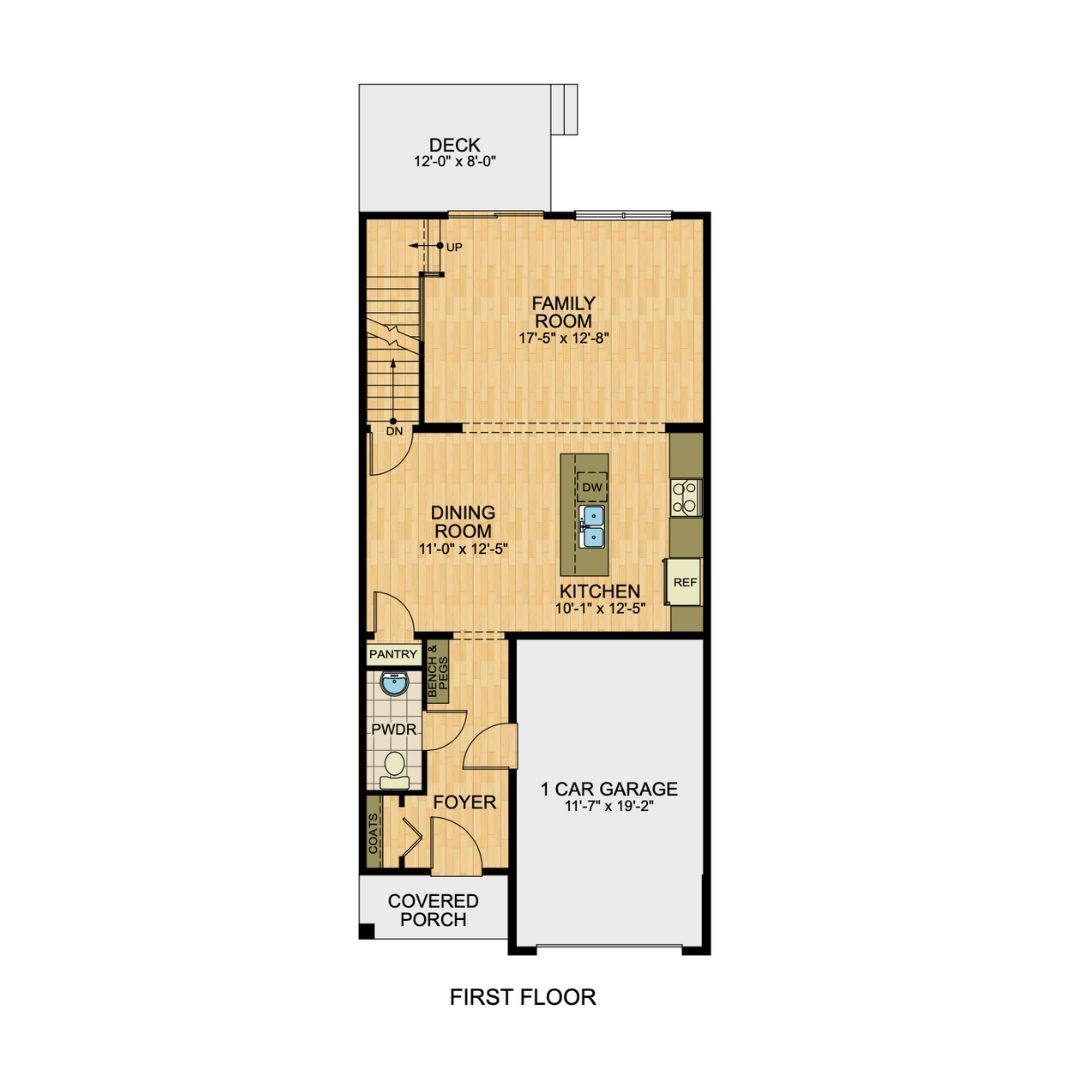 Floor plan of the Flynn Model from Garman Builders