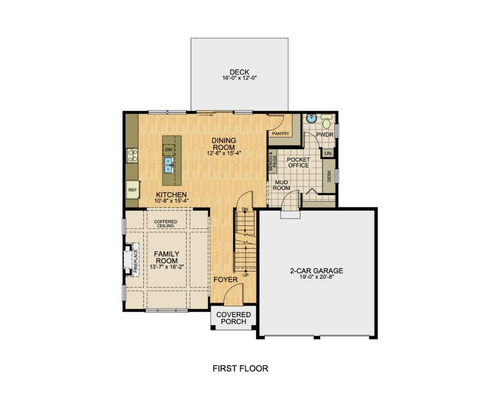Floorplan of the Charlotte Model from Garman Builders