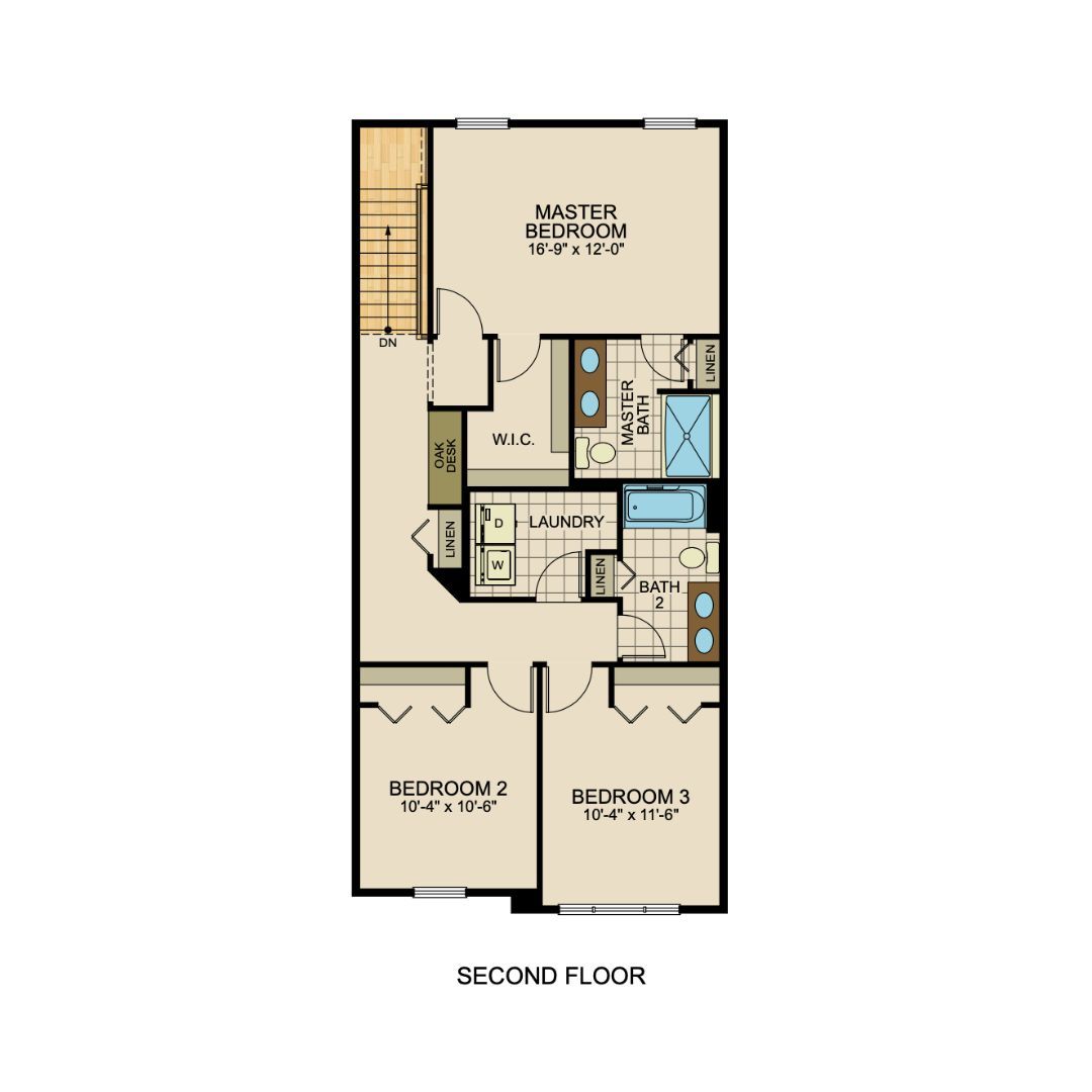 Floor plan of the Flynn Model from Garman Builders