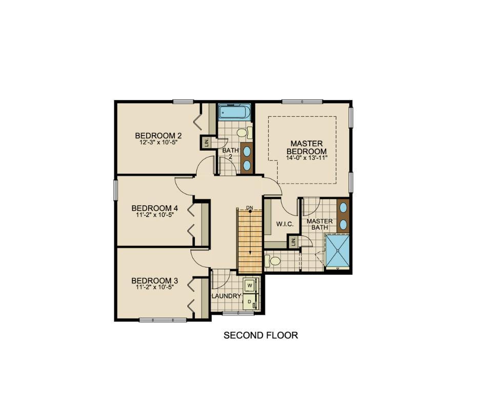 Floorplan of the Charlotte Model from Garman Builders