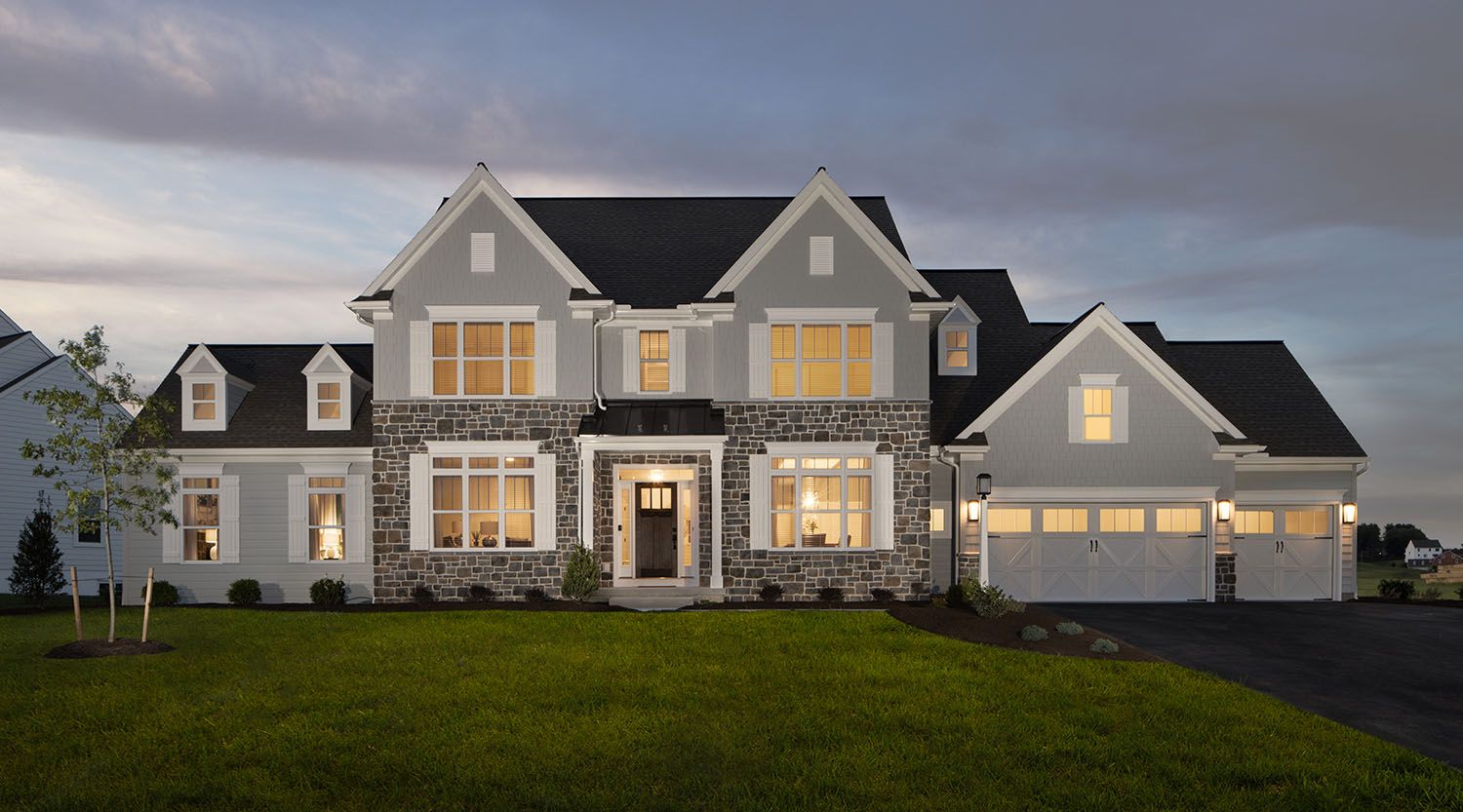 Front elevation of the Ariel model from Garman Builders