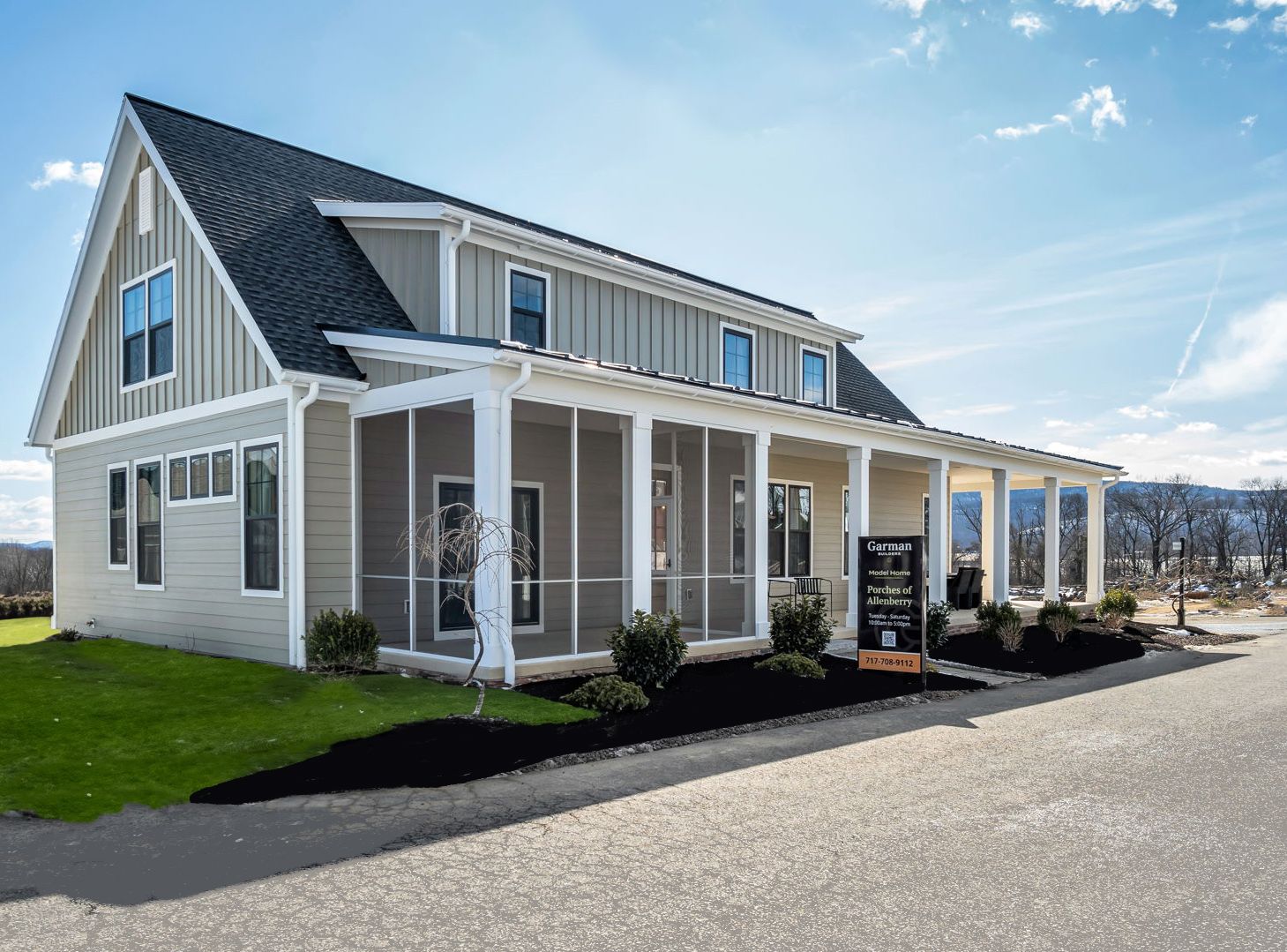 Front elevation of the Arbor model from Garman Builders