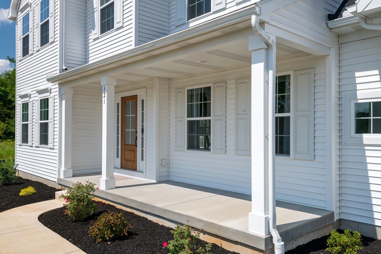 Front elevation of the Ariel model from Garman Builders