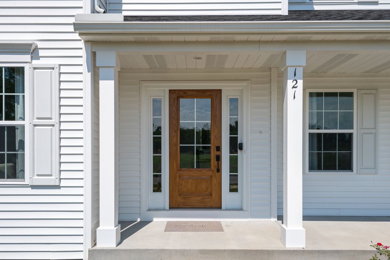 Front elevation of the Ariel model from Garman Builders