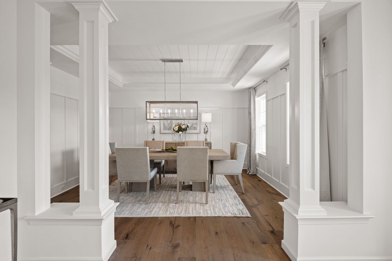 Dining room in the Ariel model from Garman Builders