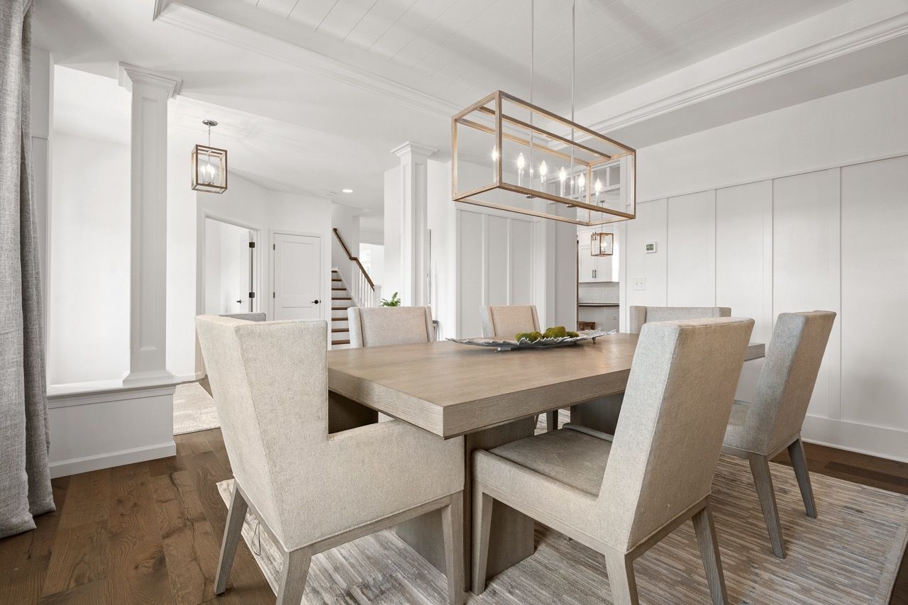 Dining room in the Ariel model from Garman Builders