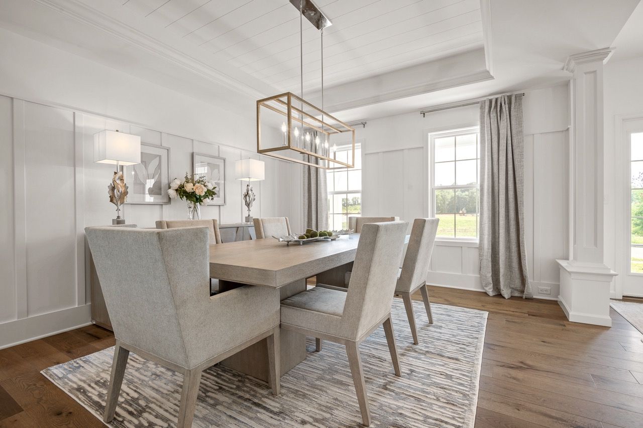 Dining room in the Ariel model from Garman Builders