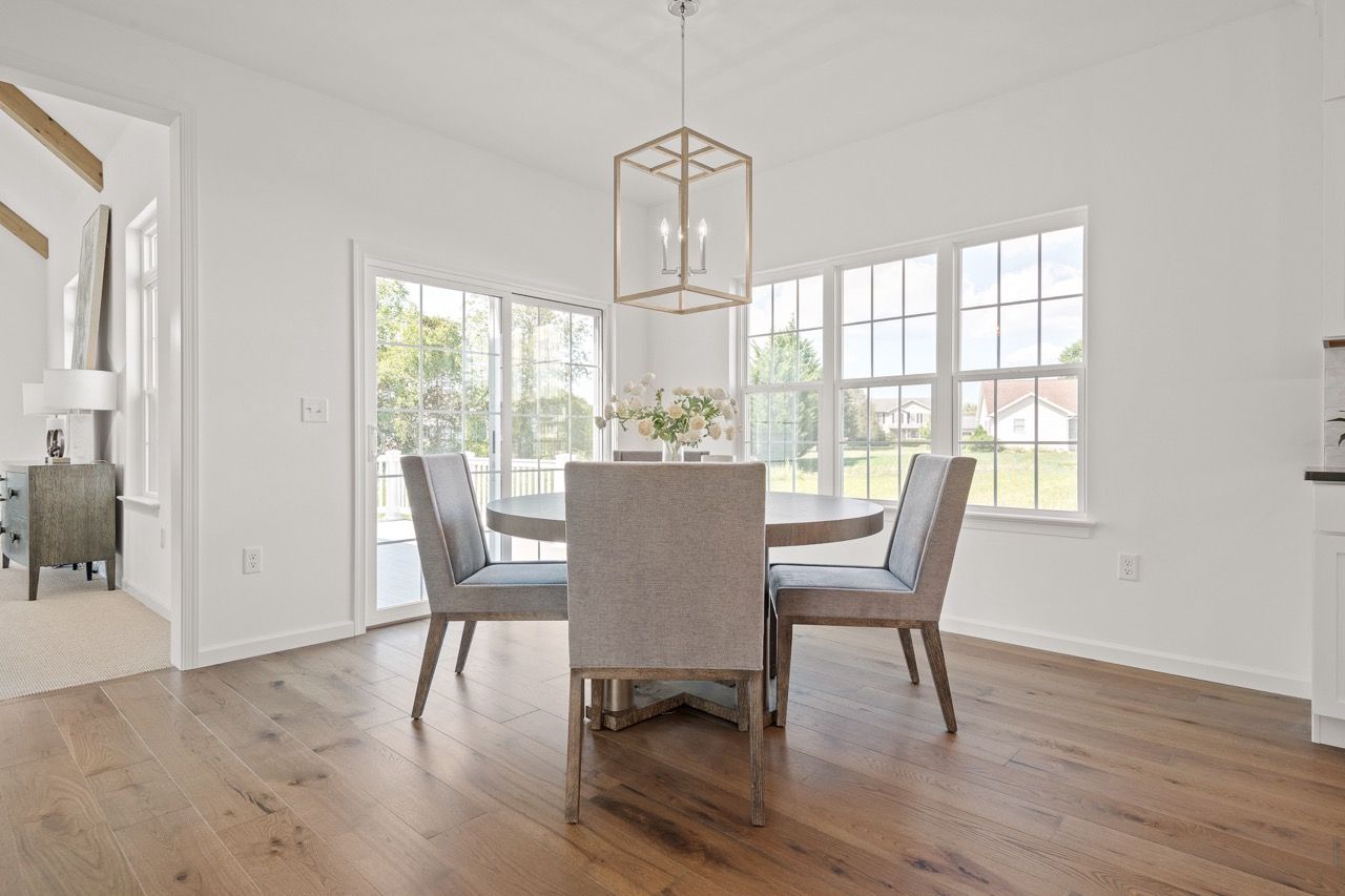 Kitchen table in the Ariel model from Garman Builders