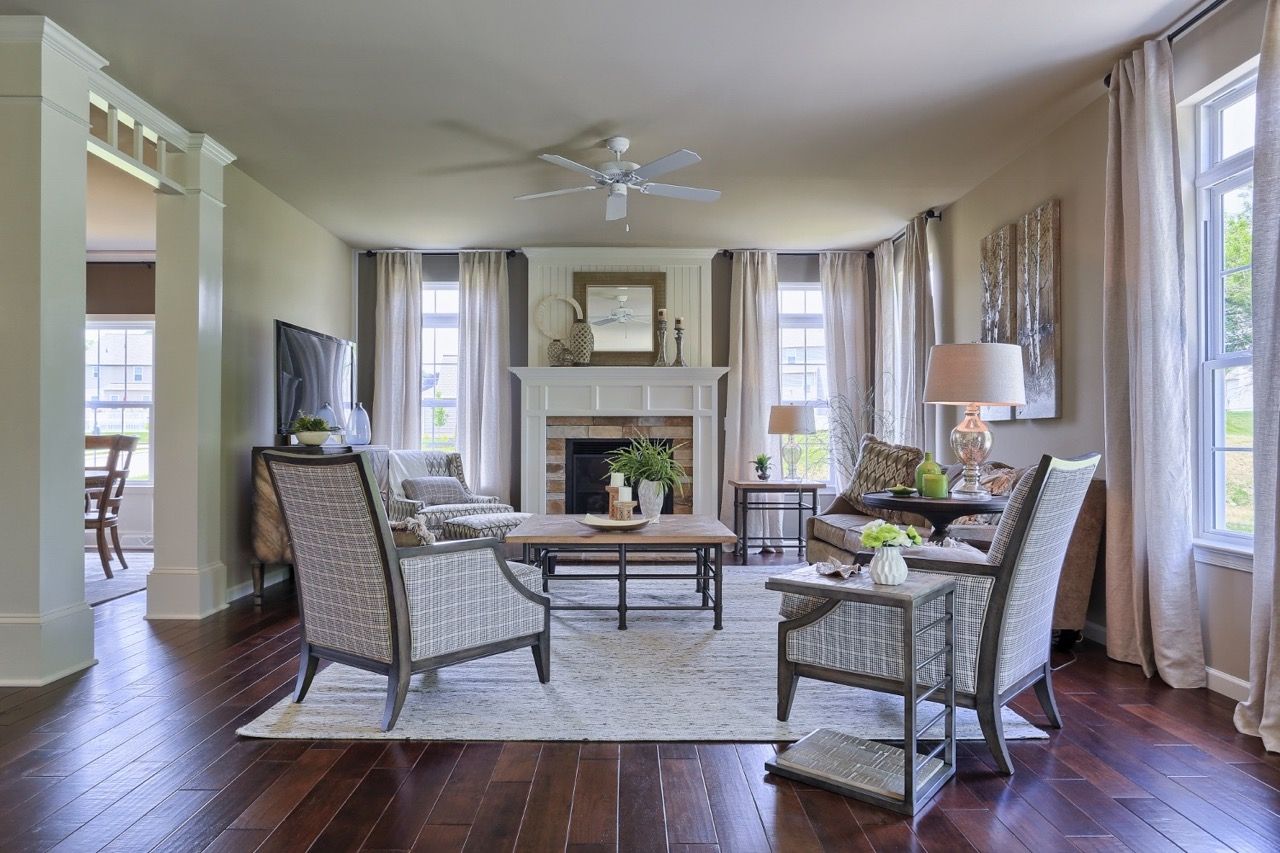 Living Room of the Sienna Model from Garman Builders