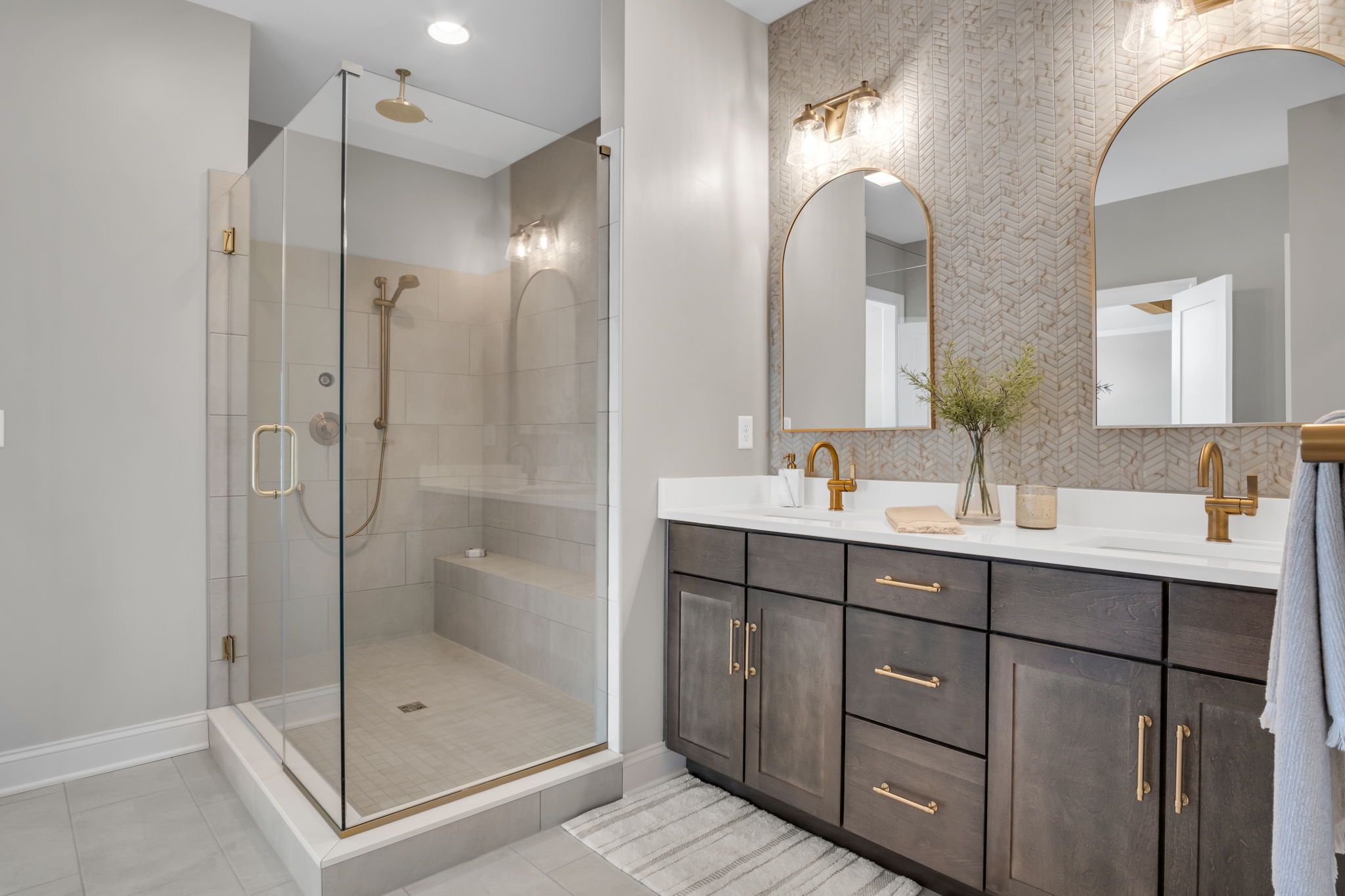 Full bathroom in the Arbor model from Garman Builders