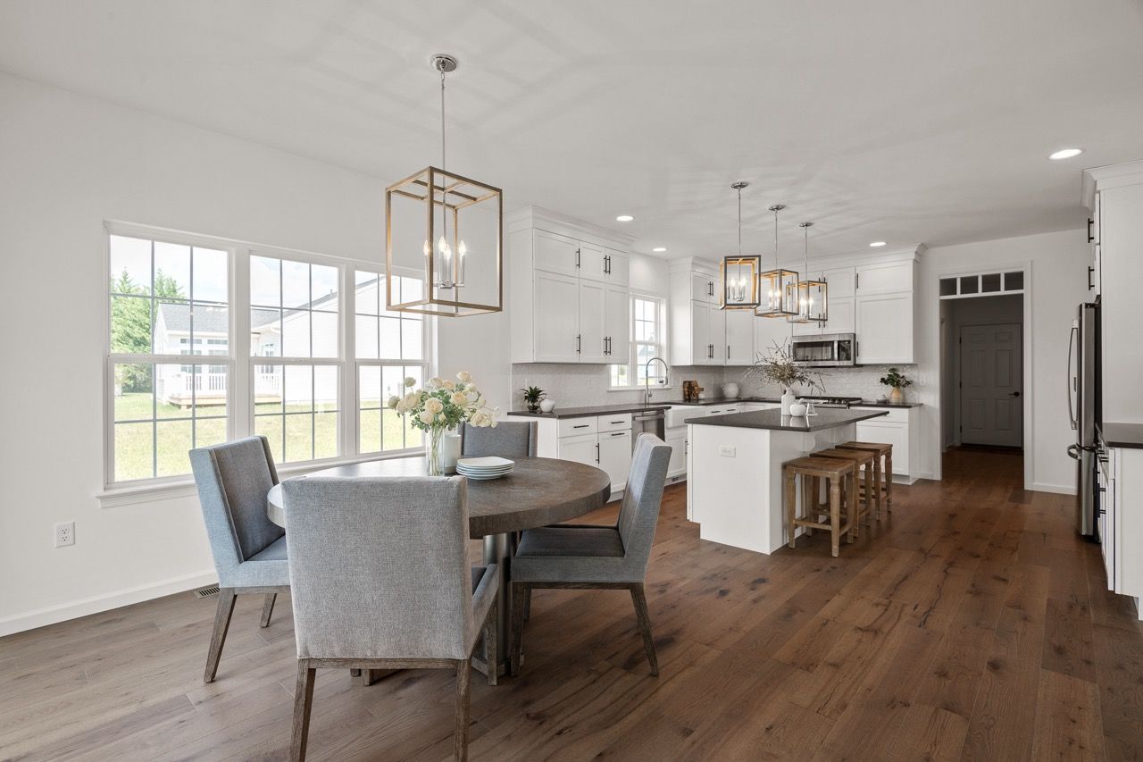 Kitchen table in the Ariel model from Garman Builders