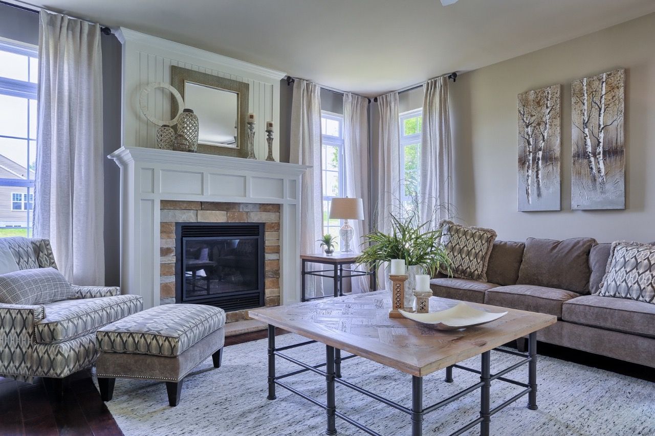 Living Room of the Sienna Model from Garman Builders