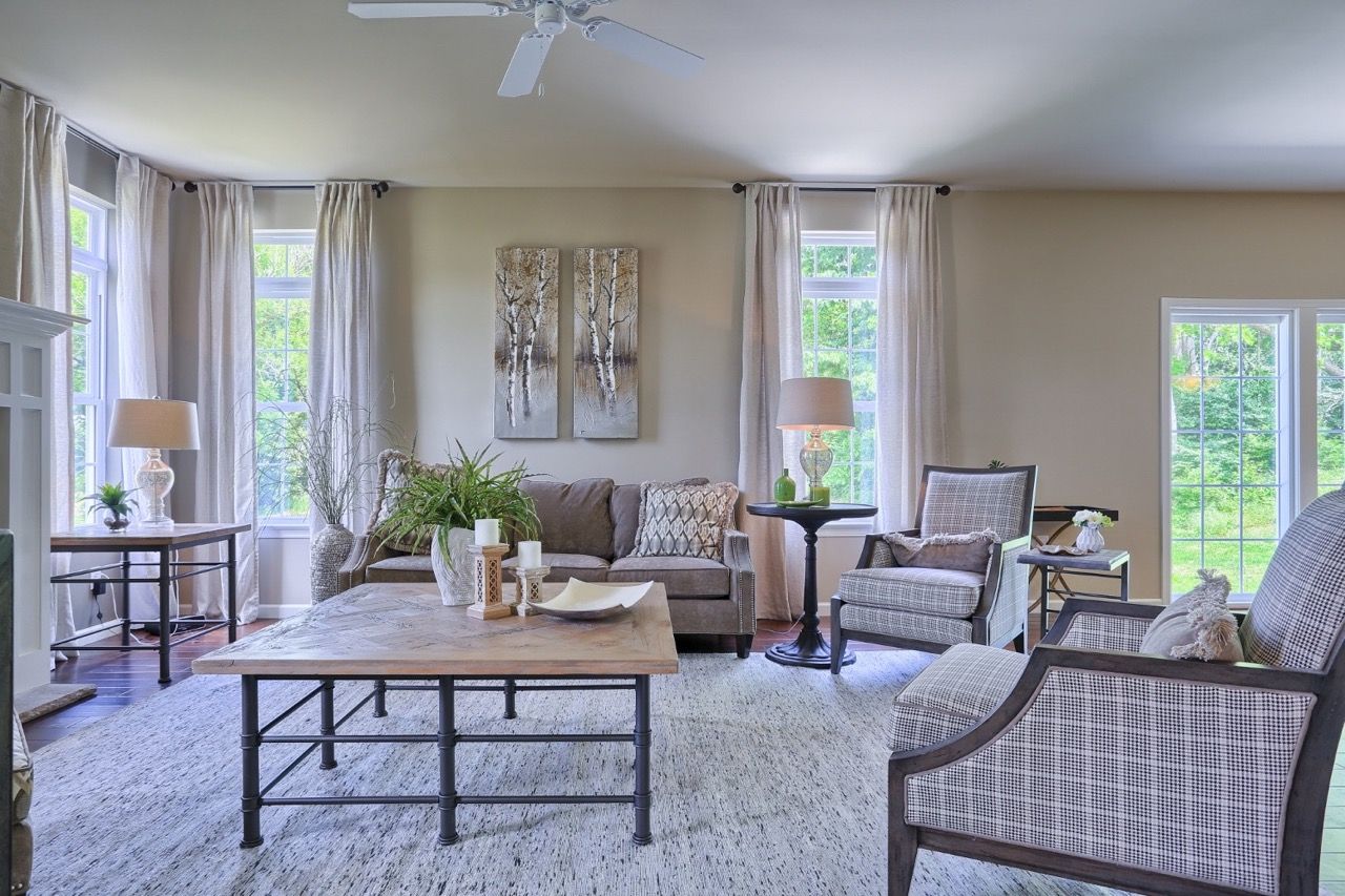 Living Room of the Sienna Model from Garman Builders