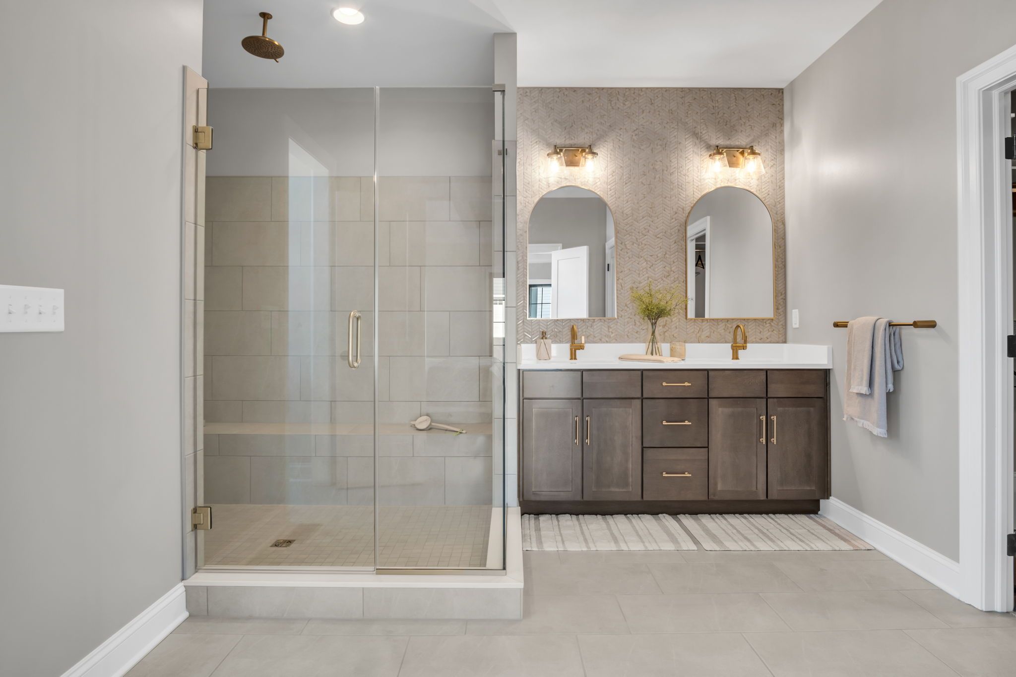 Full bathroom in the Arbor model from Garman Builders
