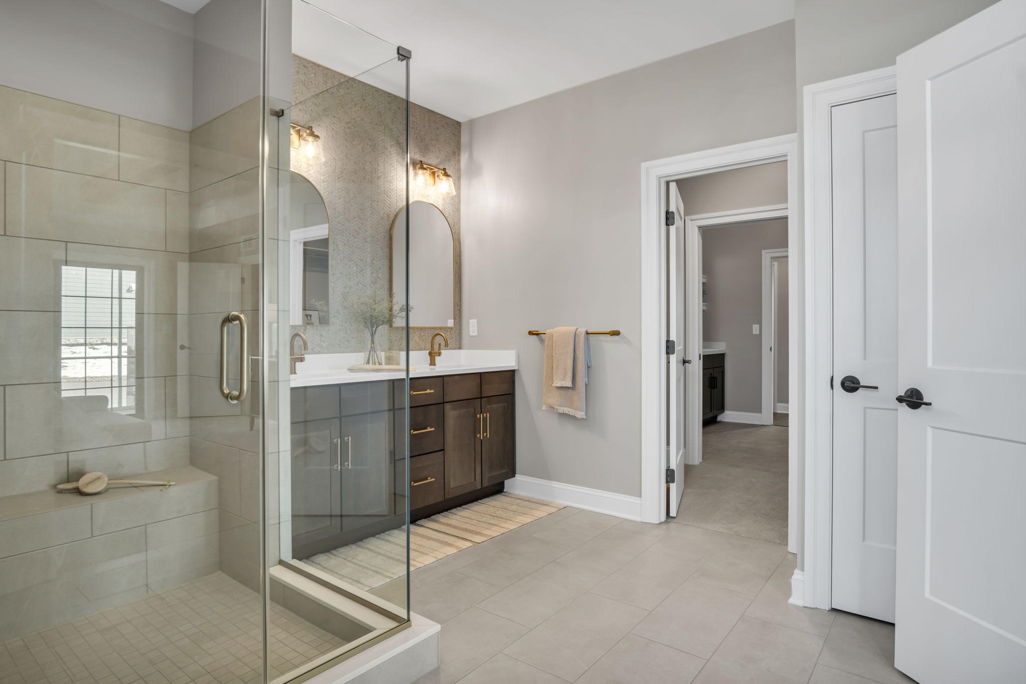 Full bathroom in the Arbor model from Garman Builders