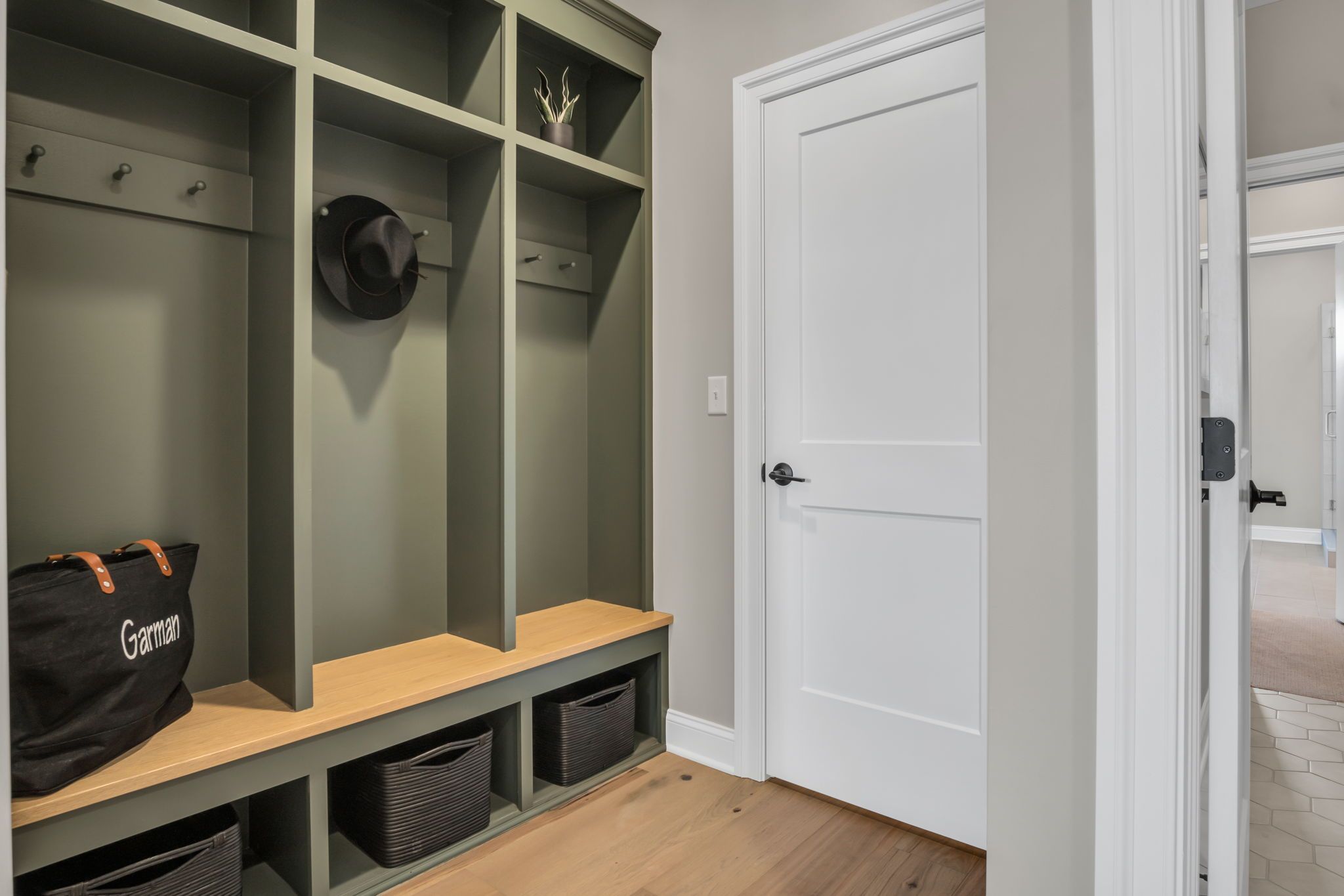 Mudroom in the Arbor model from Garman Builders