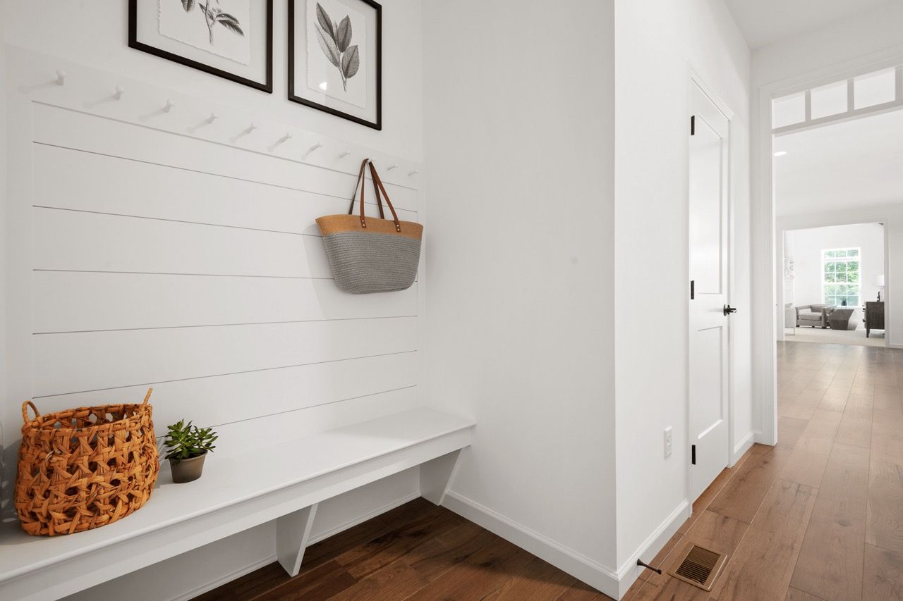 Mud room in the Ariel model from Garman Builders