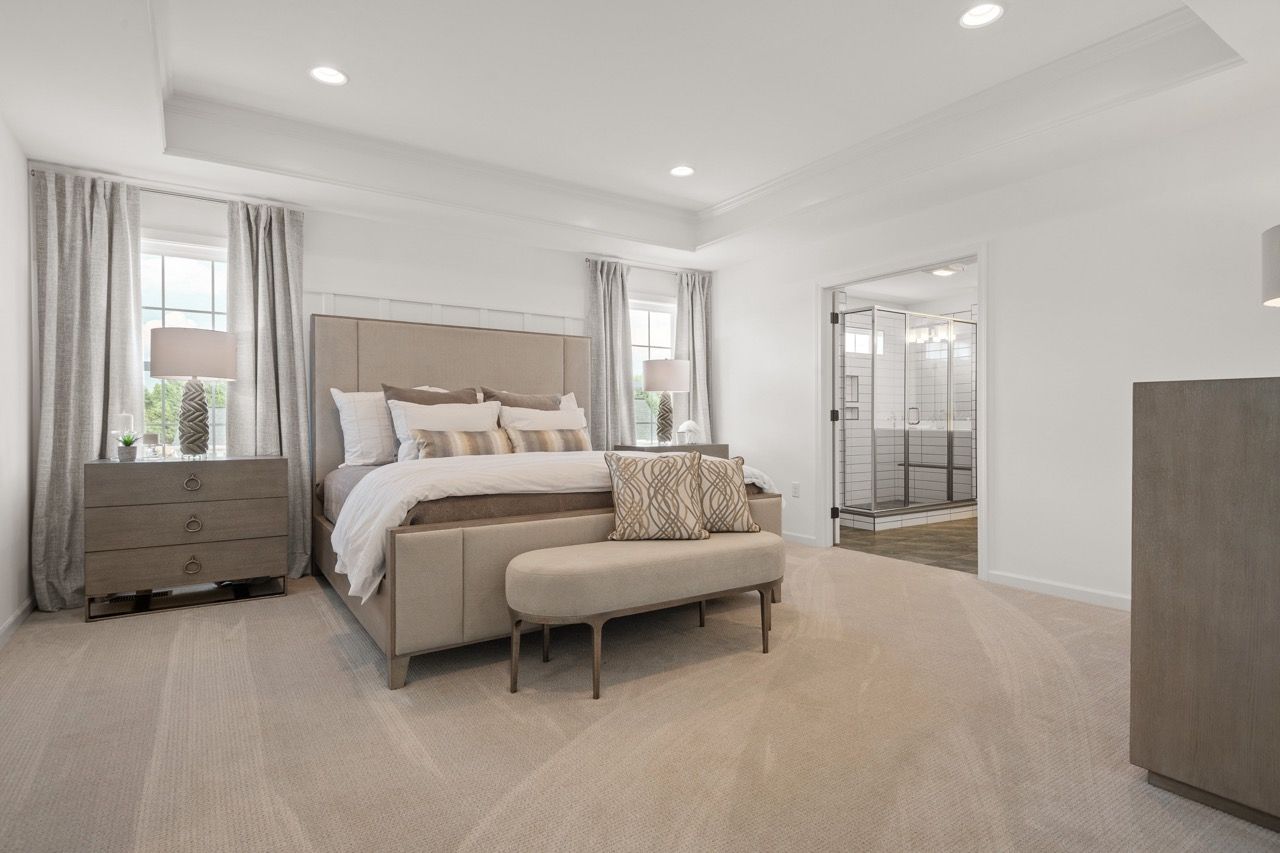 Bedroom in the Ariel model from Garman Builders