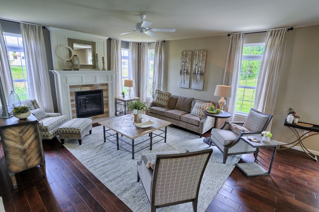 Living Room of the Sienna Model from Garman Builders