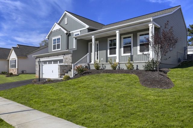 Front elevation of the Crawford Model from Garman Builders