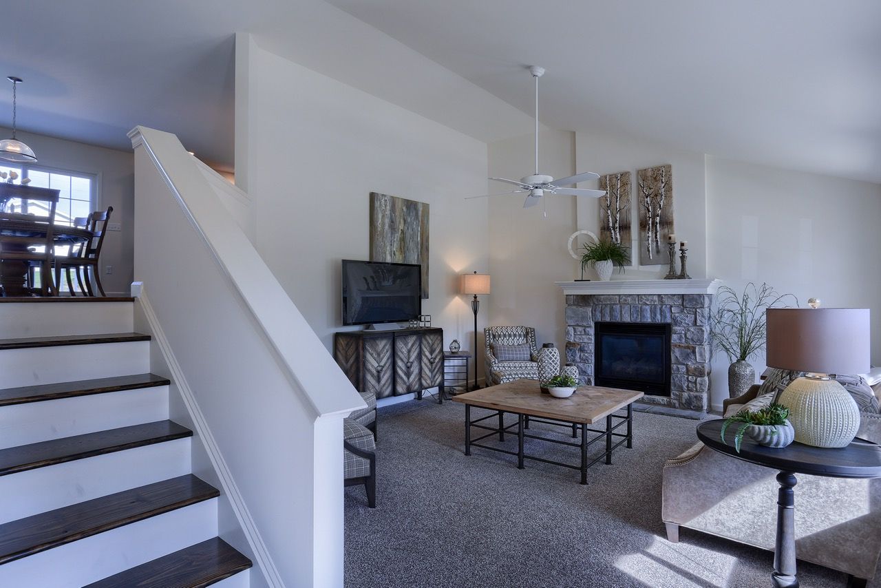 Living room of the Crawford Model from Garman Builders
