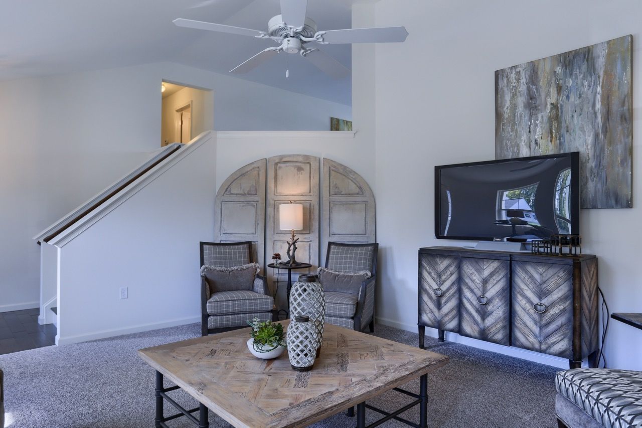 Living room of the Crawford Model from Garman Builders