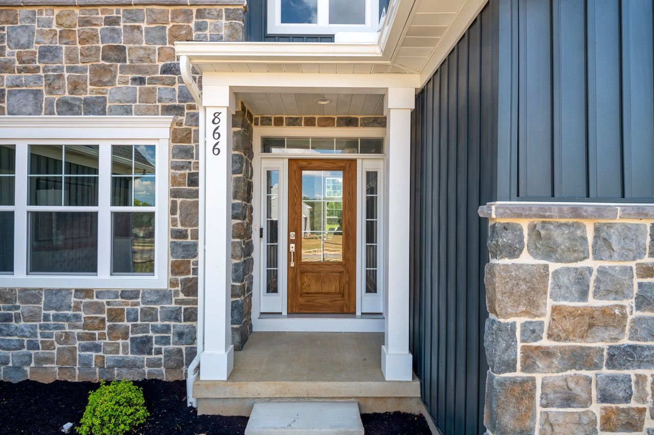 Front elevation of the Davenport Model from Garman Builders