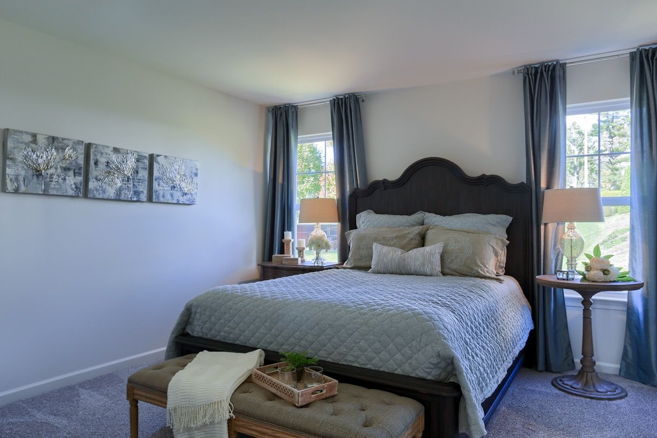 Bedroom of the Crawford Model from Garman Builders