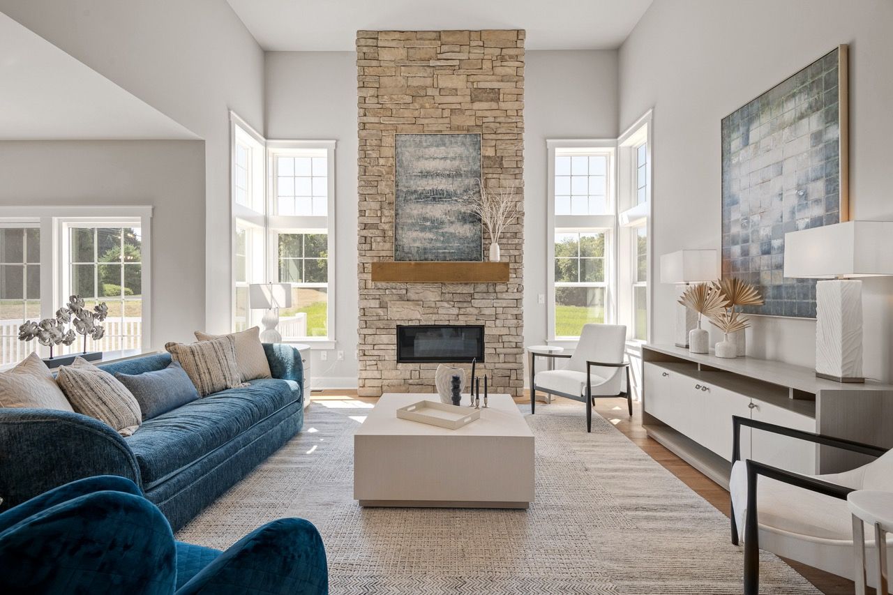 Living room of the Davenport Model from Garman Builders