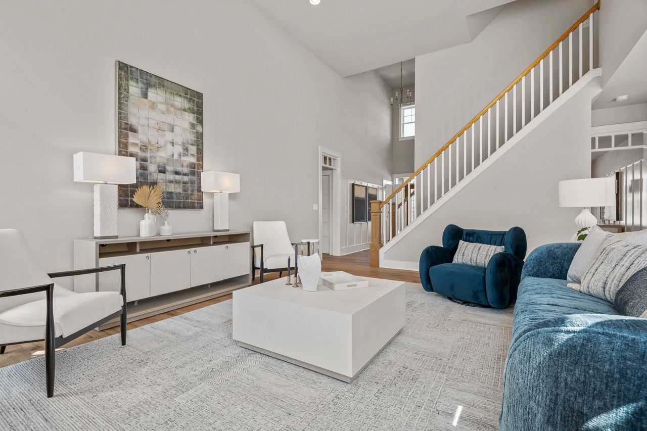 Living room of the Davenport Model from Garman Builders