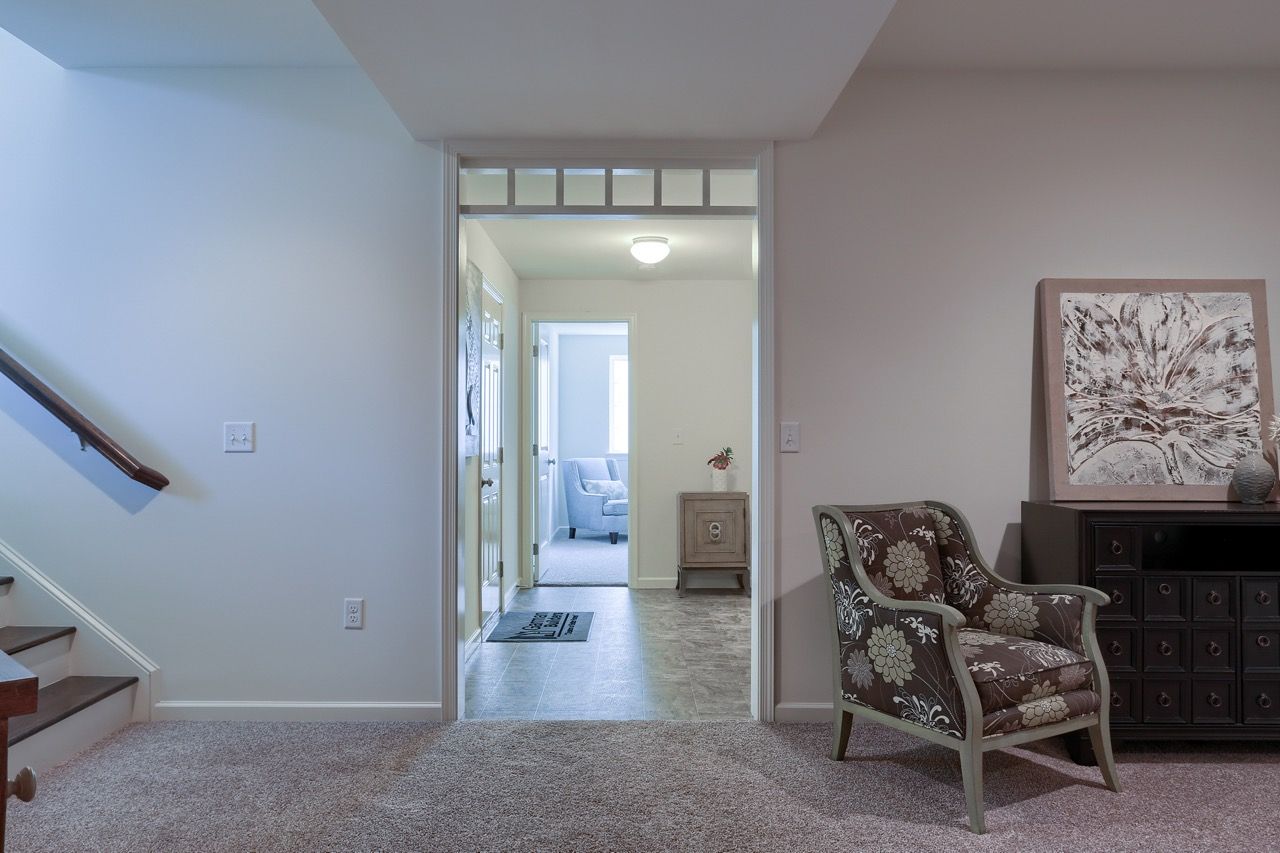 Living room of the Crawford Model from Garman Builders
