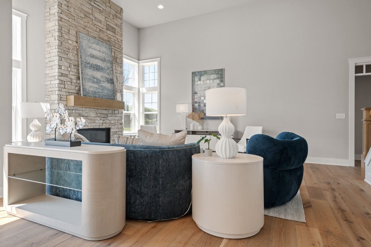 Living room of the Davenport Model from Garman Builders