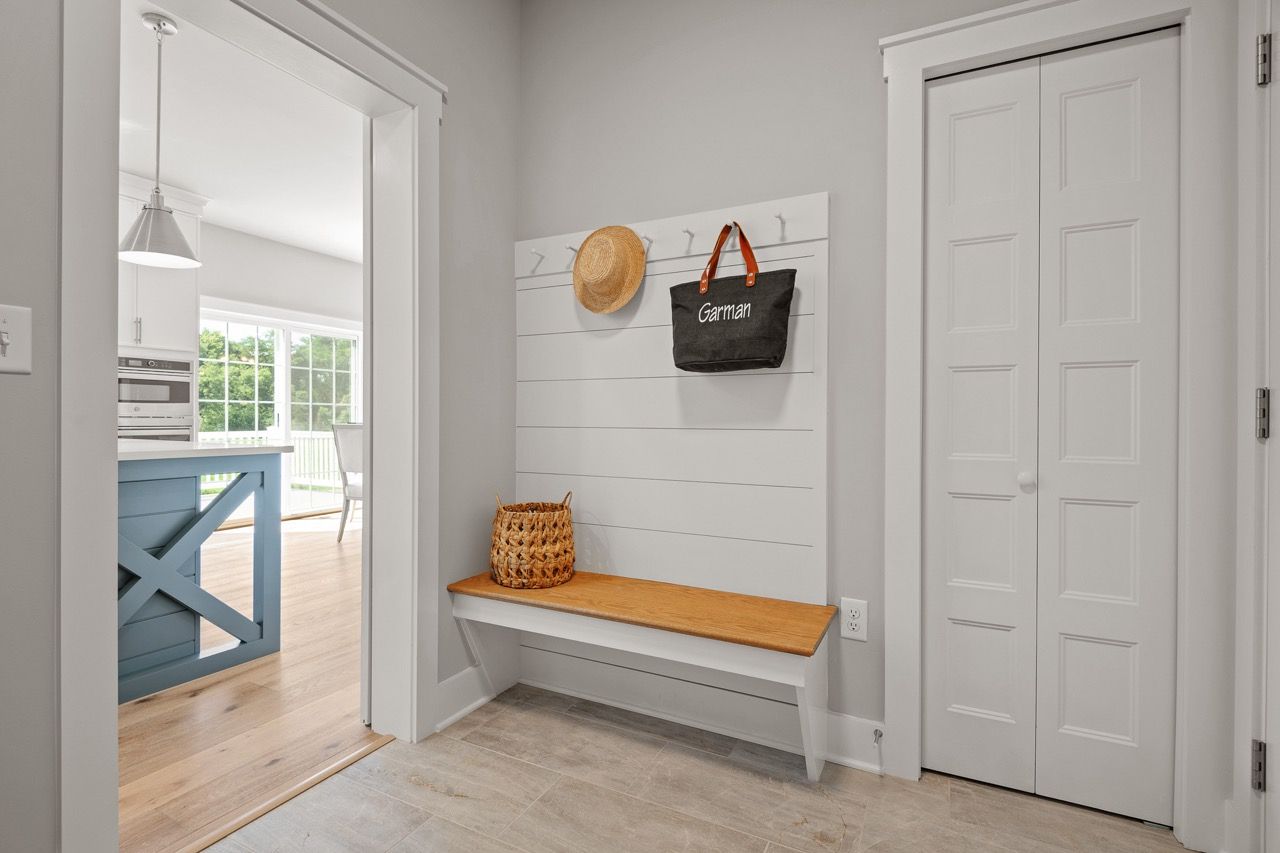 Mud room of the Davenport Model from Garman Builders