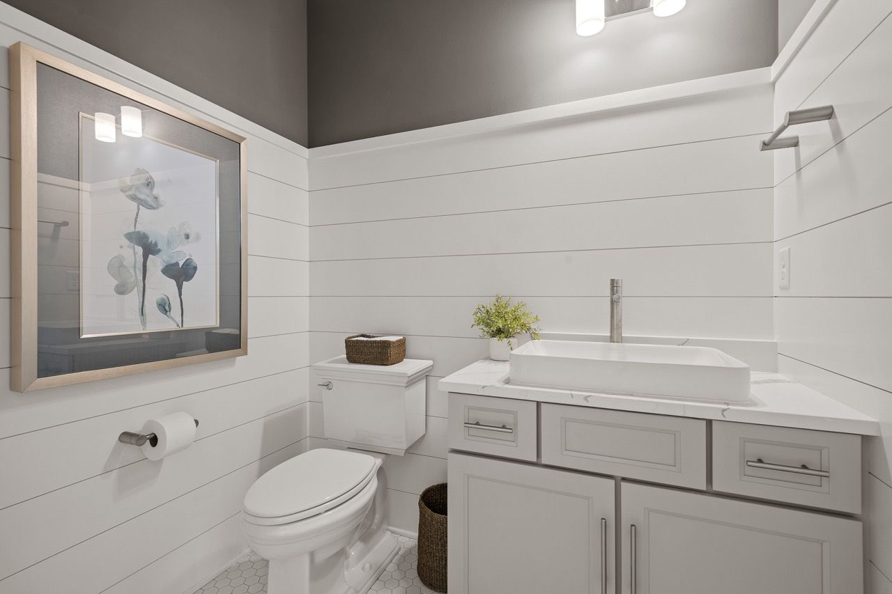 Powder room of the Davenport Model from Garman Builders