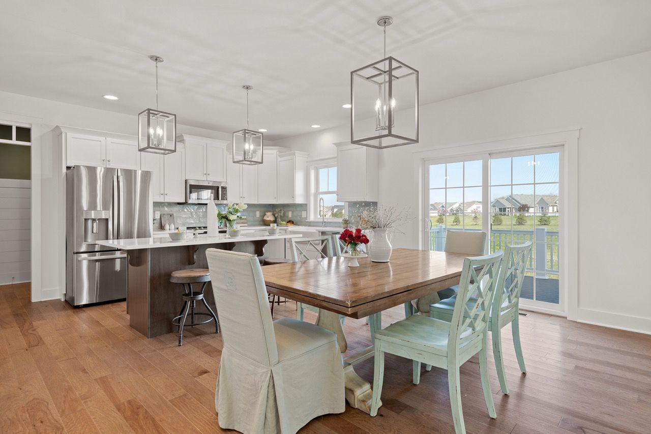 Kitchen with Center Island of the Mackenzie Model from Garman Builders
