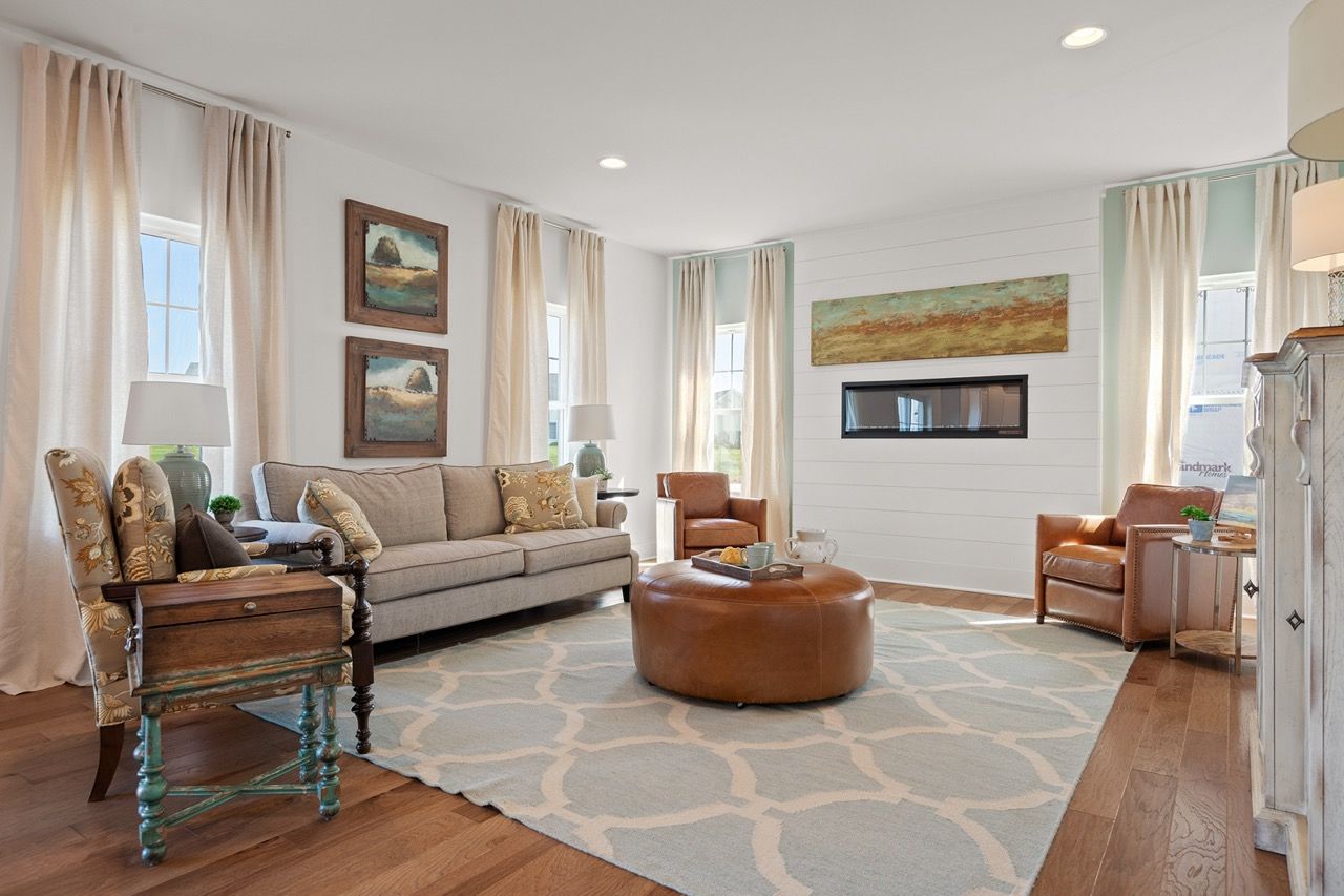 Living Room of the Mackenzie Model from Garman Builders