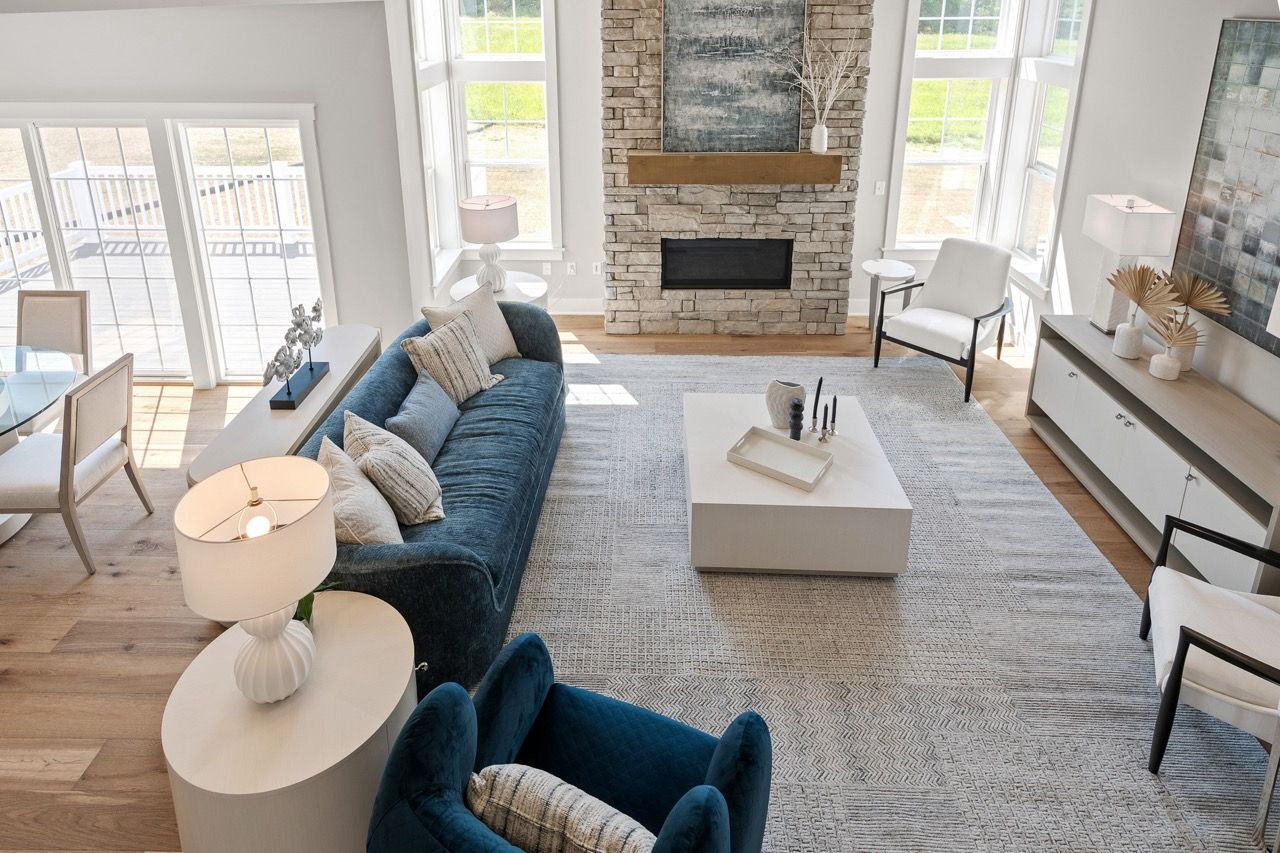 Living room of the Davenport Model from Garman Builders