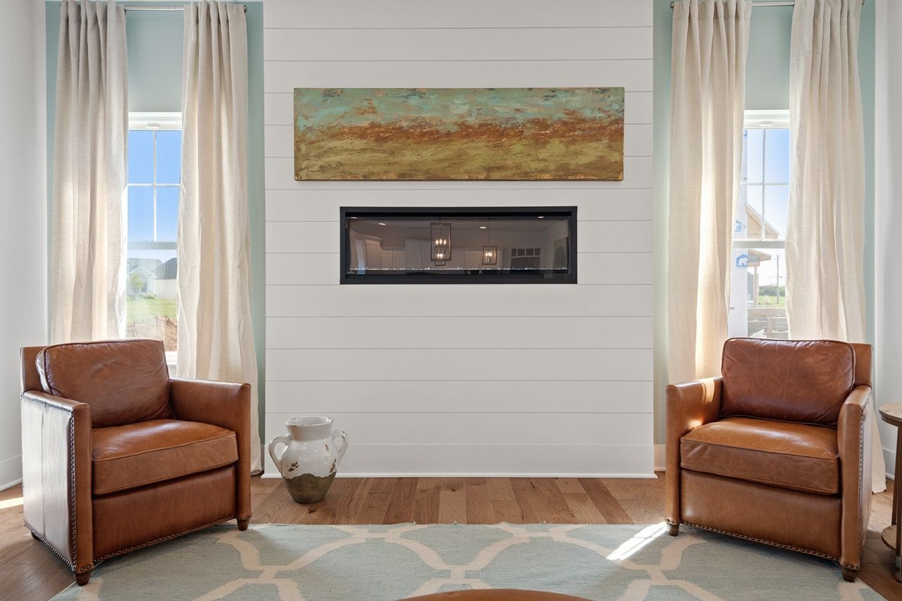 Living Room of the Mackenzie Model from Garman Builders