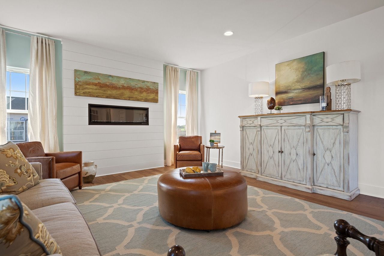 Living Room of the Mackenzie Model from Garman Builders