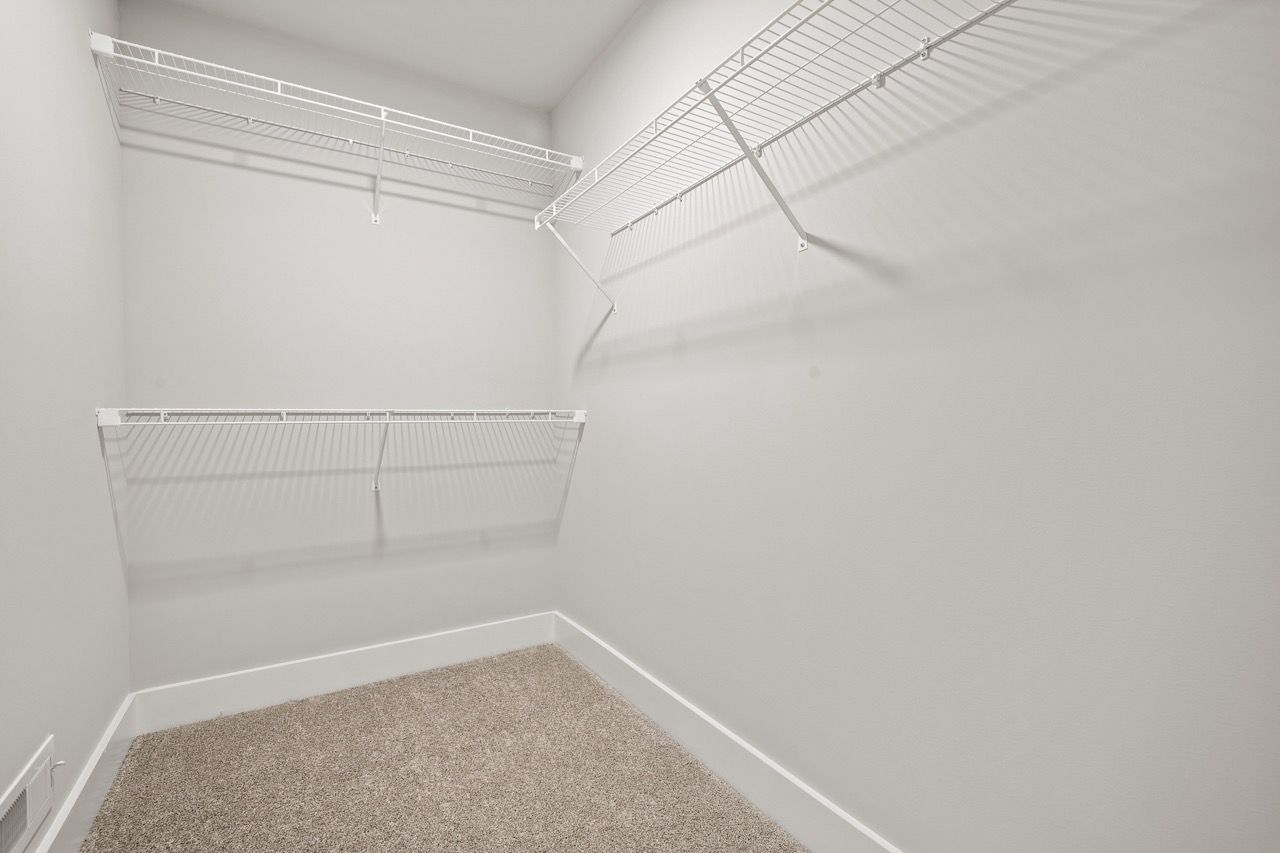 Walk in closet of the Davenport Model from Garman Builders