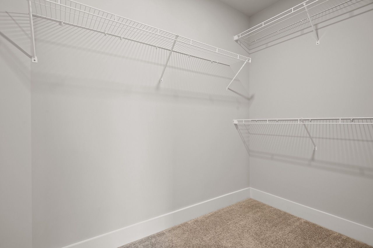 Walk in closet of the Davenport Model from Garman Builders