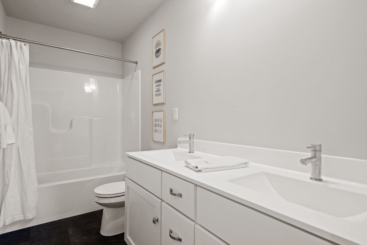 Full bathroom of the Davenport Model from Garman Builders