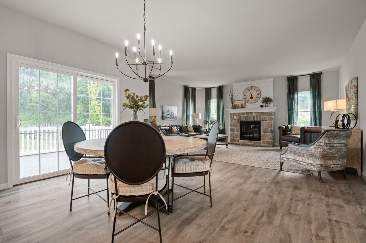 Living room of the Nottingham Model from Garman Builders