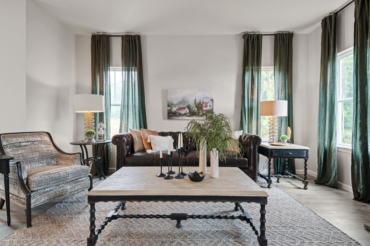 Living room of the Nottingham Model from Garman Builders