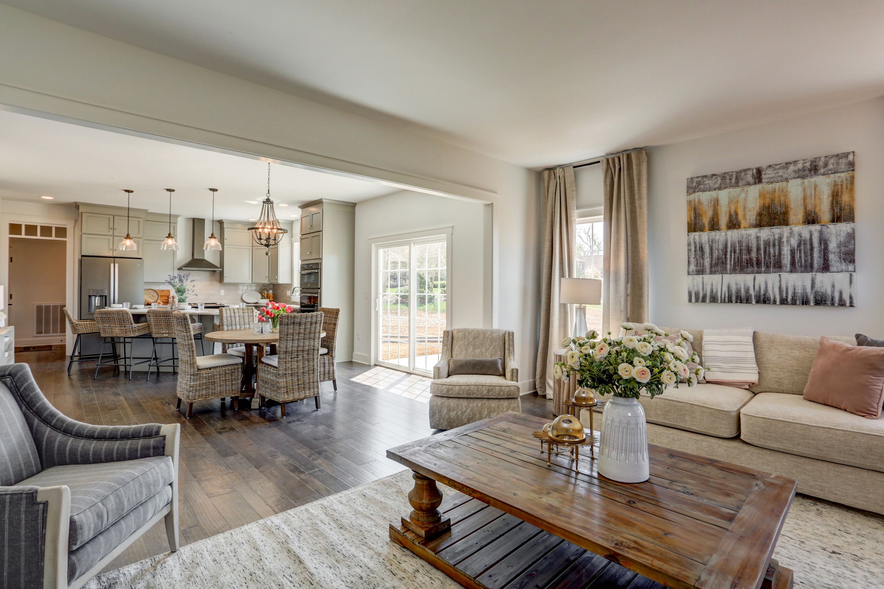 Living room in the Avondale model from Garman Builders