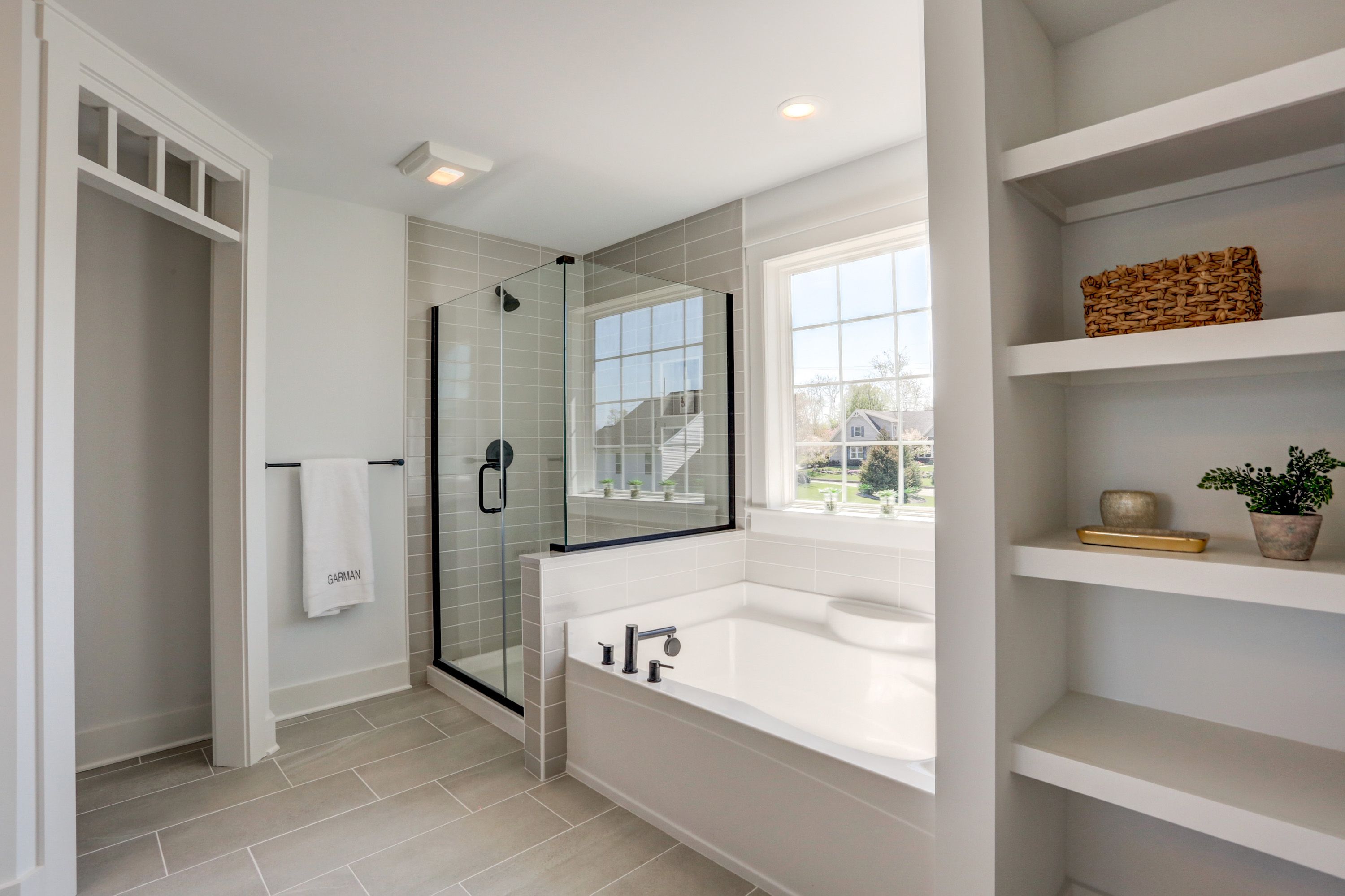 Full bathroom in the Avondale model from Garman Builders