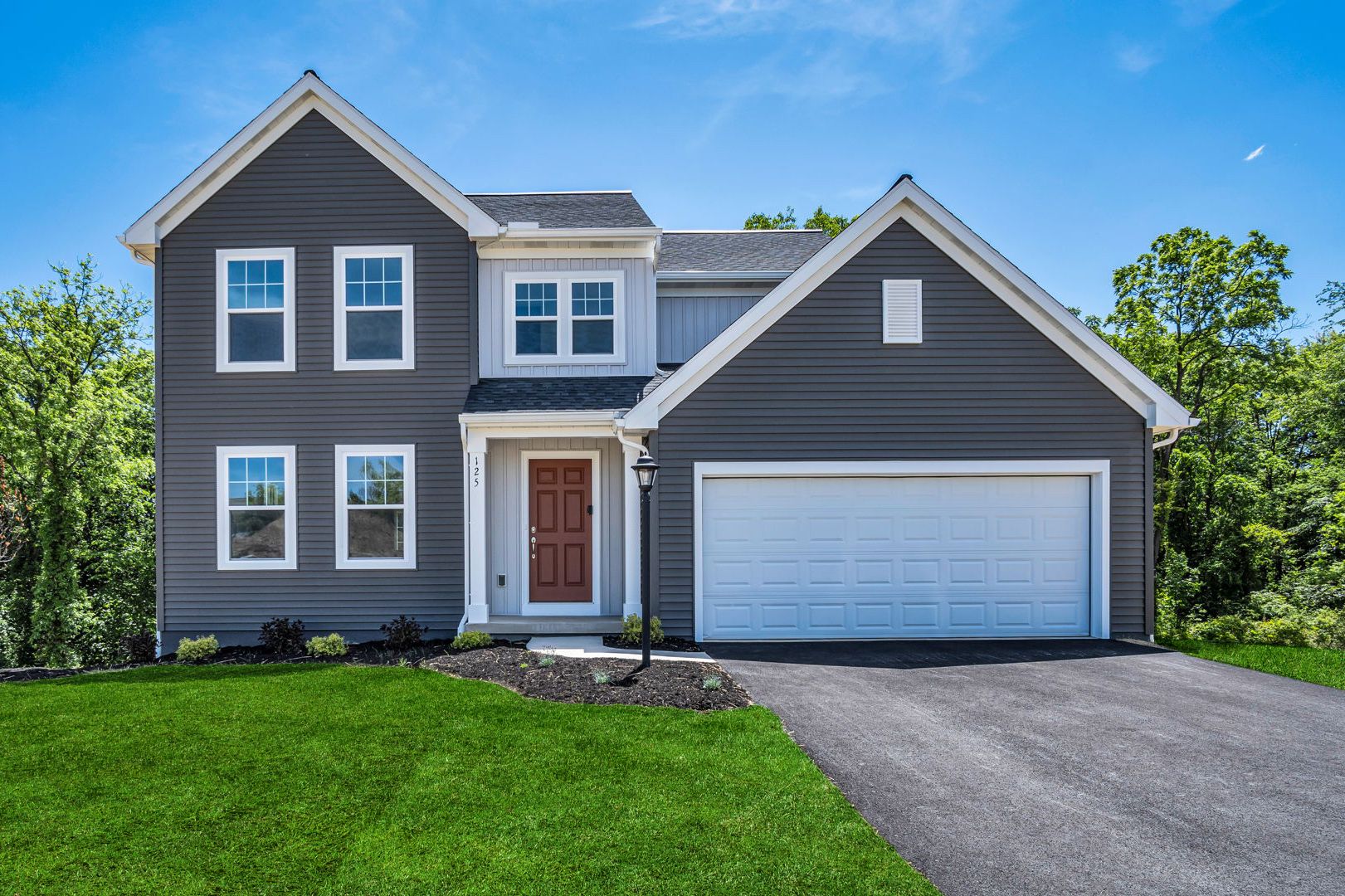 Front elevation of the Charlotte Model from Garman Builders