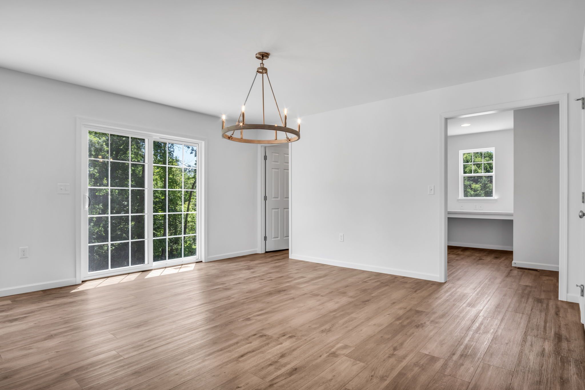 Living room of the Charlotte Model from Garman Builders